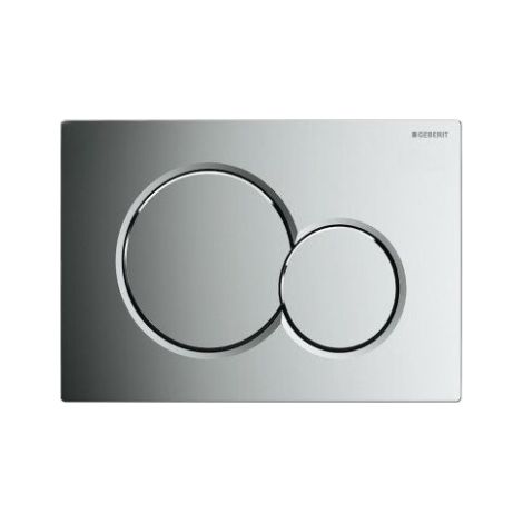 Placa de accionamiento Geberit Sigma01, frontal, cromo brillante, redonda