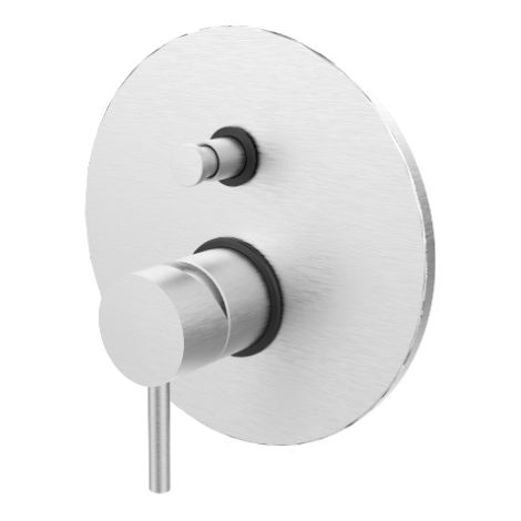 Paffoni Light - Grifo empotrado para 2 dispositivos, acero inoxidable LIG015ST