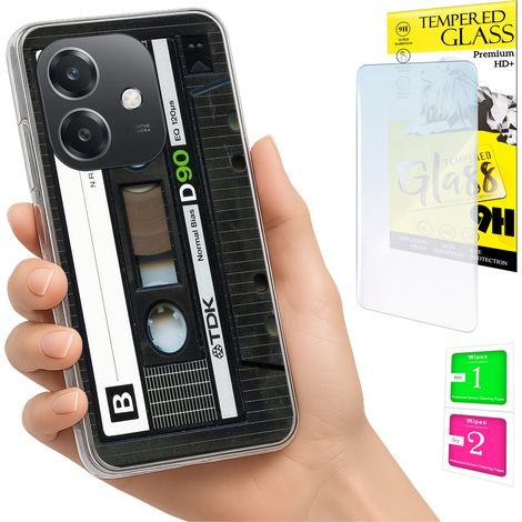 Funda para Oppo A40 / A40m / A60 5G con cubierta para foto y tapa trasera de cristal 9H. (1/5)