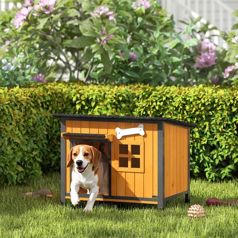 Niche pour chien extérieure résistante aux intempéries cabane pour chien avec plancher amovible (1/5)