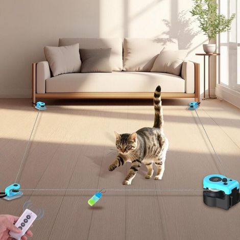 Juguete para gatos ZVD: Ratón de simulación realista con pistas personalizables, modos automático y manual, recargable, seguro y duradero para un juego activo y saludable. (1/4)