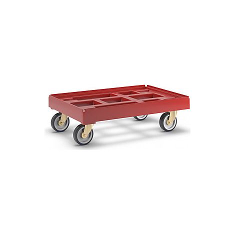 Rodador de transporte  L x A 610 x 410 mm  de PEAD  soldado 