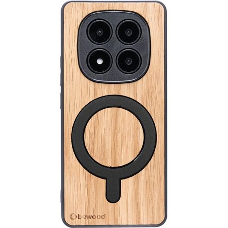 Custodia in legno Bewood per Xiaomi Redmi Note 14 Pro Plus 5G OAK con MagSafe (1/3)