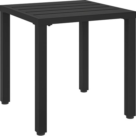 Table de jardin carrée en métal noir, table de terrasse pour balcon, porche, patio, intérieur/extérieur (1/5)