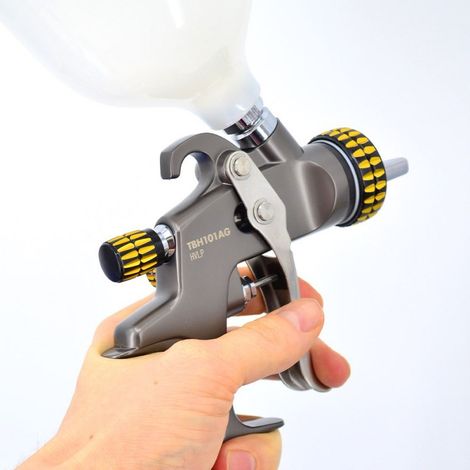 Awtools Pistolet à peinture HVLP acier inoxydable 600 ml