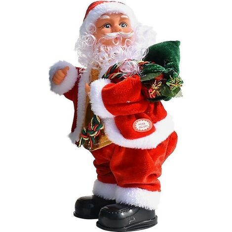 CREA Hip-shaking Electric Christmas Music Old Man Christmas Decorations Gift Ornament Santa Christmas Toy Gift (1/2)