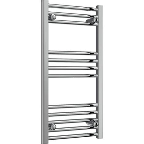 Reina Capo Chrome Electric Towel Rail 800mm High x 500mm Wide (+ Chrome Mini Round Element) (1/5)