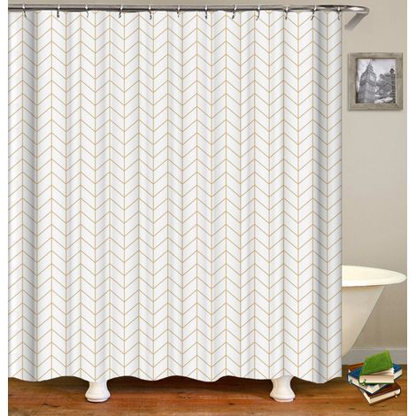 Rideau de douche 180x200 cm imperméable pour salle de bain (1/5)