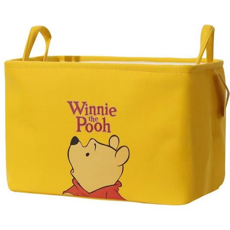 Authentischer, sehr ästhetischer, faltbarer Kleiderkorb mit Cartoon-Motiven, großes Fassungsvermögen, ideal für Zuhause oder Studentenwohnheime (Winnie Puuh, großes Modell 50 x 40 cm / mittleres Model (1/5)