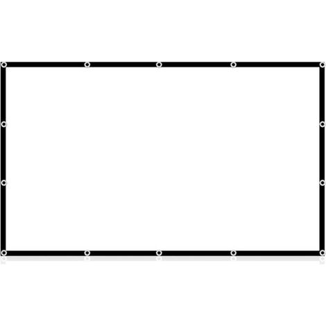 Schermo di proiezione pieghevole. Schermo portatile e antipiega in formato 16:9 con bordo nero. Ideale per uso interno ed esterno, campeggio e home cinema. (1/5)
