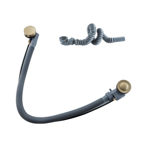 FugaFlow Eccelente Acces Ensemble vidage de baignoire - commande rotative - version allongée - laiton brossé (or)