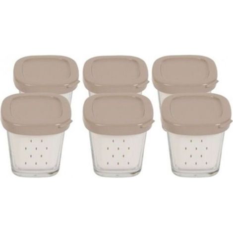 Coffret de 6 pots yaourt verre avec couvercle et égouttoir (XF100101, XF100501) Yaourtière, TEFAL