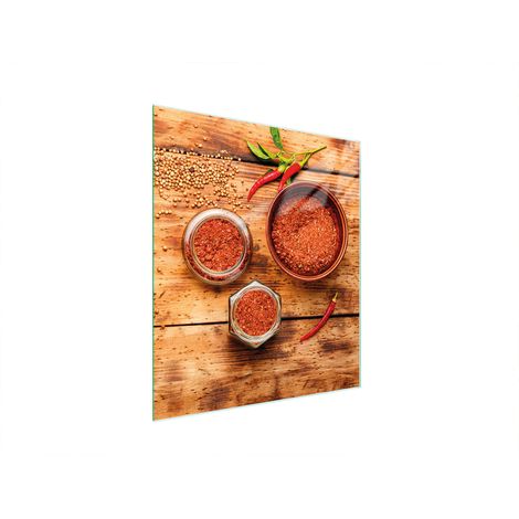 Glasschneidebrett 45x52 Chili