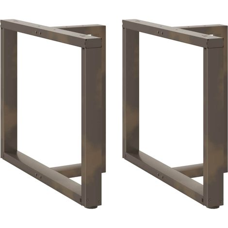 Patas para mesa de comedor en forma de T (2 unidades), color negro, 90 x 35 x (72-73) cm, acero vidaXL