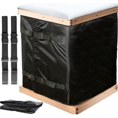 Housse d'isolation d'hiver pour ruche d'abeille 600D Oxford imperméable et coupe-vent pour ruches Langstroth 45,7 x 59,7 cm
