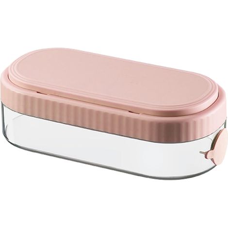 Machine à glaçons en plastique avec couvercle et boîte de rangement 18 grilles à fond souple Accessoires de cuisine (1/4)