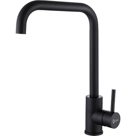 Rubinetto Miscelatore Cucina Quareco monocomando canna alta girevole Nero QMSC05NE (1/4)