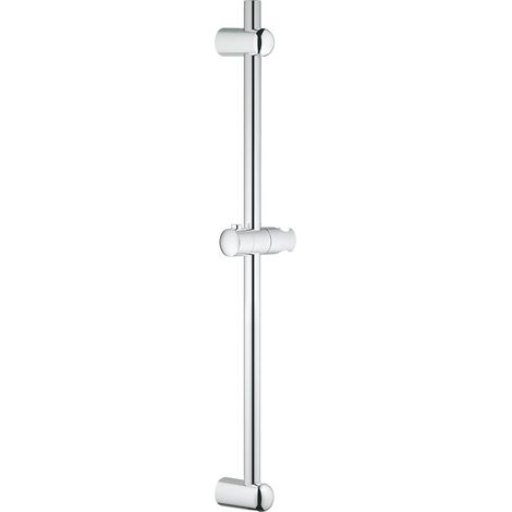 Barre de Douche 60 cm - 1 Pièce - Chrome Argenté - Fixation Ajustable QuickFix - Salle de Bain Moderne - 60x5 cm (1/4)