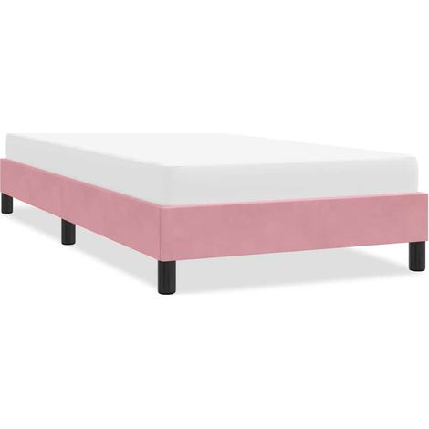 Bettgestell ohne Matratze Rosa 80x220 cm Samt