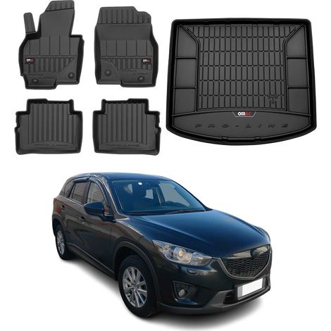 OMAC Kit Tapis de Sol et Coffre pour Mazda CX-5 2011-2017 TPE Noir (1/5)