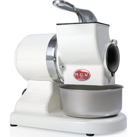 Rgv Grattugia Elettrica Robusta White Potenza 450 Watt Rullo e Bacinella in Acciaio Inox Colore Bianco