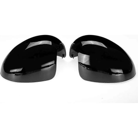 Paar Außenspiegelkappen für BMW Mini Cooper R55 R56 R57 R58 R59 R61 (Teilenummer 51162754913, 51162754914) – Glänzend Schwarz