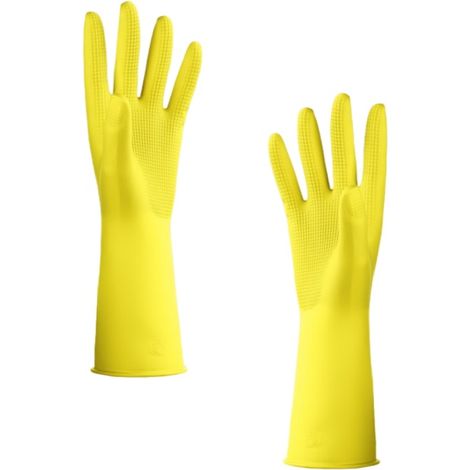 Gants de nettoyage en réutilisables protection quotidienne ménagers Caoutchouc (1/5)