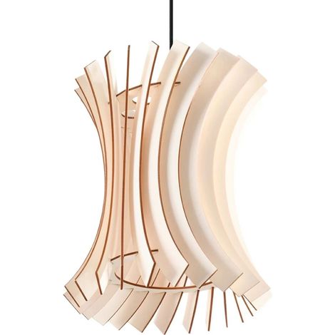Lámpara colgante Zoin madera natural (1/5)