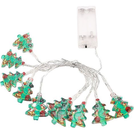Guirlande Lumineuse De Noël - 10 Ampoules Led - 152 Cm - Alimentation Sur Piles - Pour Arbre Intérieur Extérieur - 1 Pièce (1/5)