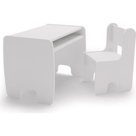 Set tavolo + sedia per bambini - bianco (1/5)