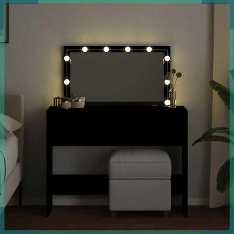 848207 Coiffeuse avec LED noir 100x40x120 cm (1/5)
