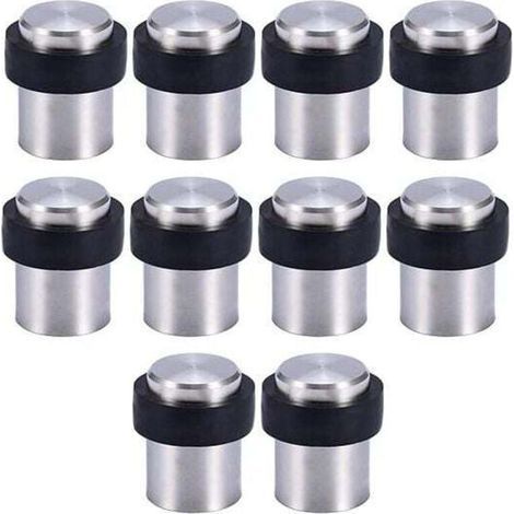 10 Topes de Puerta para Suelo de 4,5 cm en Acero Inoxidable, Tope y Bloqueo de Puerta (1/4)
