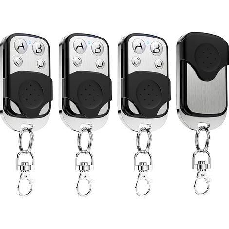 4 Pièces Telecommande Universelle Portail 433,92 MHz Copie Télécommande Garage sans Fil à 4 Boutons Duplicateur Porte de Garage Telecommande Porte Clés pour Voiture et Porte de Garage (1/5)