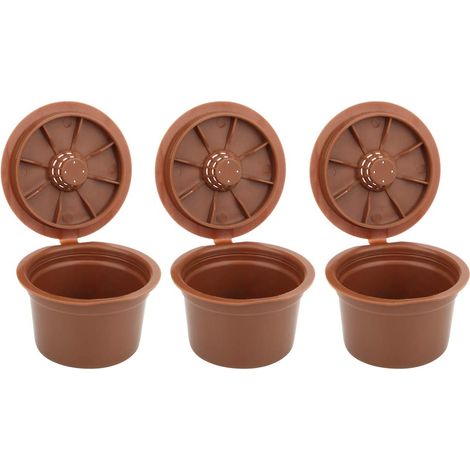 Remplacement de tasse de filtre à café réutilisable de capsule de café rechargeable de 3 pièces pour machine à café (café) (1/5)
