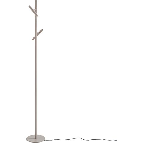 Lampadaire Gpit40 En Aluminium Gris Tourterelle, 2X5,4W Led Intégrées 3000K, 431Lm, Faisceau Orientable 25°, Interrupteur Séparé - Gea Luce (1/3)