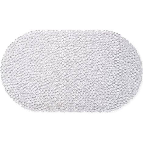 Croydex Non Slip Suction Bath Mat, Clear Small Bubbles Design, 69 x 39cm (1/5)