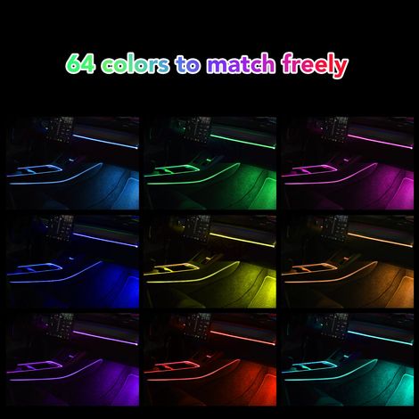 Ruban LED intérieur pour voiture, bandes lumineuses lumineuses avec contrôle App, remplacement pour Tesla Model 3 et Model Y (1/5)