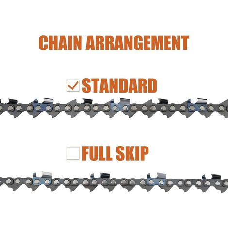Lot de 3 Chaînes de Tronçonneuse 3/8"LP 52 Maillons 1,1mm 35cm Faible Rebond - Compatible avec Bosch AKE 35 S, AKE 35-19 S, Einhell, Husqvarna, Makita, Dolmar, Oregon et Autres - Bluedeer (1/5)