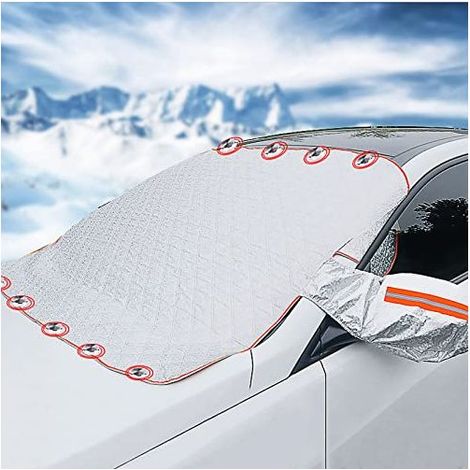 Couverture Bache Pare Brise Anti Givre Voiture Pare Neige Universelle, Pliable Protection Pare Brise Hiver, Bache Protection Voiture Nti-UV, Agnétique (1/5)