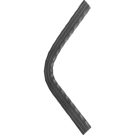 Angolo a 90° sagomato martellato scanalato per Corrimano - Altezza 400mm larghezza 50mm spessore 10mm - Da saldare
