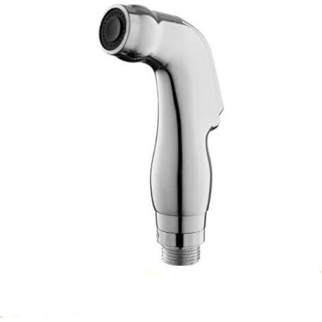 1 robinet de bidet à main avec pommeau douche et buse pulvérisation ABS, filetage G1/2'(Silver) Silver - (1/5)