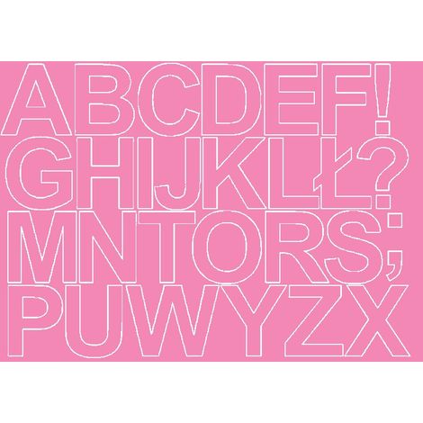 Letras autoadhesivas de 8 cm, pegatinas rosas brillantes
