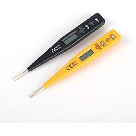 Testeur Numerique Crayon - Tournevis Testeur Tension 12 V À 220 V - Detecteur Lumineux Intégré - Pour Electriciens Et Bricoleurs - 1 Pièce (1/4)