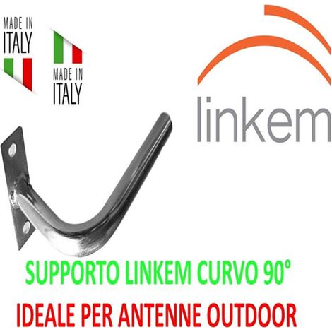Supporto Staffa Palo Balcone Ad "L" Mini Adatto Per Linkem E Antenne Outdoor Wifi