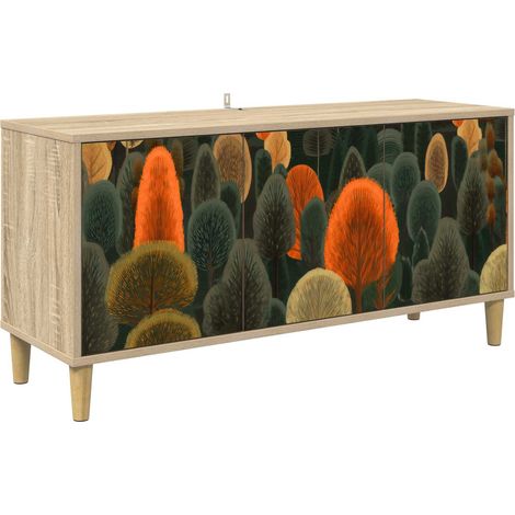 TV Cabinet ZAANDAM 102 x 33 x 50 cm Sonoma Engineered Wood vidaXL (1/5)