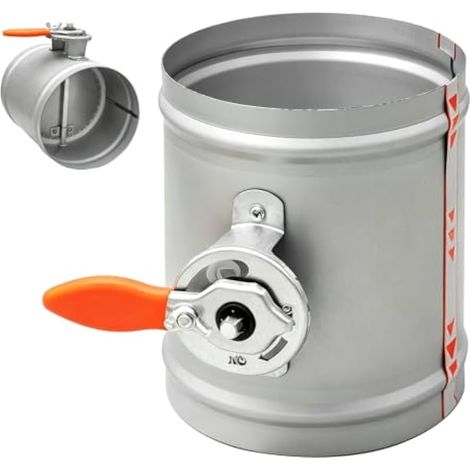 Registre Manuel Ø100 mm, Registre de Volume Manuel, Vanne Manuelle pour Conduit d'Air, Registre de Conduit D'air Étanche pour Usage Ventilation et Climatisation Système de Contrôle de Débit (1/5)