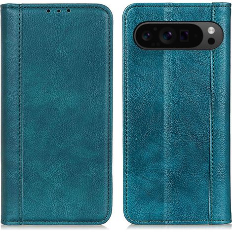 Funda tipo libro para Google Pixel 10 Pro XL / 9 Pro XL, de piel con bolsillo, color verde. (1/5)