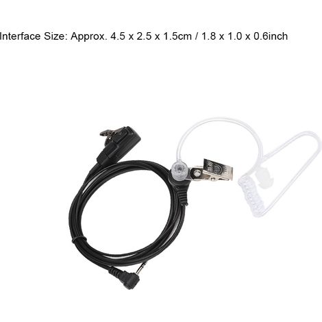 Écouteur portable à tube de 2,5 mm à 1 broche avec microphone PTT pour talkies-walkies Motorola à 1 broche-AquaForge (1/2)