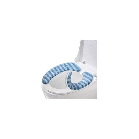 Dicker, wiederverwendbarer Toilettensitz, weiches und warmes Toilettensitzkissen, waschbarer Plüsch, einfach zu montieren. - Crezuo