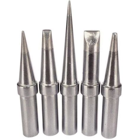 Lot De 5 Pointes De Fer À Souder De Rechange Pratiques Sans Plomb Eta Etb Etd Ets Ett Pour Weller Wesd51 Wesd50 Wcc100 (1/5)
